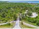 Aerial shot shows trails, parking area, and entrance to the wooded area at 2611 Eagle Crest Ct, Holiday, FL 34691