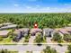 Prime location! Aerial view of a home nestled in a lush, green neighborhood, offering tranquility and convenience at 31050 Spruceberry Ct, Wesley Chapel, FL 33543
