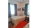 Comfortable bedroom with two twin beds, neutral walls and an orange rug for added warmth at 361 Fairhaven St, Port Charlotte, FL 33952