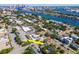 Real estate aerial view showing location of home near the water with downtown skyline in background at 404 E Davis Blvd, Tampa, FL 33606
