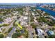 Real estate aerial view showcases the home's proximity to downtown and the waterfront at 404 E Davis Blvd, Tampa, FL 33606