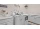 Well-lit laundry room equipped with a sink, washer, dryer, and plenty of storage at 4354 Barletta Ct, Wesley Chapel, FL 33543