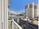 Balcony view of cityscape, parking garage, and waterways creates a unique urban panorama at 700 S Harbour Island Blvd # 740, Tampa, FL 33602
