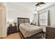 Comfortable bedroom with neutral tones, ceiling fan, and natural light, perfect for relaxation at 700 S Harbour Island Blvd # 740, Tampa, FL 33602