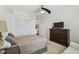 Bright bedroom with carpet floors, ceiling fan, and large closet offer a relaxing private space at 700 S Harbour Island Blvd # 740, Tampa, FL 33602