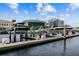 Waterfront view of boats docked on lifts, showcasing easy water access at 700 S Harbour Island Blvd # 740, Tampa, FL 33602