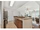 Modern kitchen with stainless steel appliances, granite countertops, and open layout to living area at 700 S Harbour Island Blvd # 740, Tampa, FL 33602