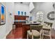 Kitchen and bar area featuring stainless steel appliances and ample seating at 700 S Harbour Island Blvd # 740, Tampa, FL 33602
