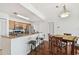 Open kitchen and dining area with stainless steel appliances and modern furnishings at 700 S Harbour Island Blvd # 740, Tampa, FL 33602