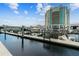 Beautiful waterfront featuring boat docks with views of the Marriott and cityscape at 700 S Harbour Island Blvd # 740, Tampa, FL 33602