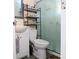 Bathroom featuring modern tile, updated sink and frosted glass shower door at 7428 36Th N Ave, St Petersburg, FL 33710