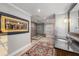 Beautiful bathroom with walk-in shower, stylish vanity, and contemporary decor at 8488 35Th N Ave, St Petersburg, FL 33710