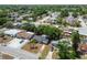 Aerial view of a suburban neighborhood featuring tree-lined streets and a mix of single-Gathering homes at 10817 Kingsbridge Rd, Port Richey, FL 34668