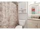This bathroom has a shower, vanity, and linen closet at 11536 Baywood Meadows Dr # 3, New Port Richey, FL 34654