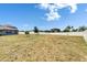 Expansive backyard enclosed by a white fence, providing privacy at 13506 Wild Ginger St, Riverview, FL 33579
