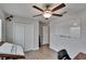 Bedroom featuring an interior view with a ceiling fan and vinyl flooring at 13506 Wild Ginger St, Riverview, FL 33579