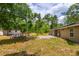 A cozy home with a lovely backyard, patio, fire pit, and storage shed at 19266 Campground Rd, Brooksville, FL 34601