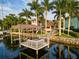 Beautiful backyard view of a dock, gazebo, and canal at 3924 N Ridge Ave, Tampa, FL 33603