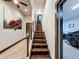 Lovely staircase to the main living quarters conveniently located adjacent to the oversized garage at 3924 N Ridge Ave, Tampa, FL 33603