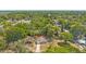Scenic aerial view of a neighborhood showcasing lush greenery and single-Gathering homes at 6204 Nebraska Ave, New Port Richey, FL 34653