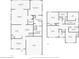 Detailed floor plan showcasing the layout of the house on both the first and second floors at 7410 S Fitzgerald St, Tampa, FL 33616