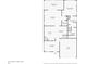 Detailed first-floor plan showing the layout of the kitchen, living room, bedrooms and bathrooms at 7410 S Fitzgerald St, Tampa, FL 33616