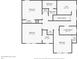 Second floor plan featuring bedrooms, bathrooms, closets, utility room, and a loft space at 7410 S Fitzgerald St, Tampa, FL 33616