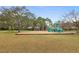 Community playground with lush greenery and basketball court, offering a recreational space for all ages at 12531 Blazing Star Dr, Tampa, FL 33626