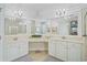 Bright bathroom featuring dual sinks, ample counter space, and modern fixtures at 13135 Plantation Ter, Seminole, FL 33776