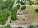 Aerial view of property with red boundary outline at 13208 Sydney Rd, Dover, FL 33527