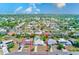 An aerial view of a single-Gathering home featuring a private pool, complemented by a lush, green lawn at 1859 Northview Rd, Largo, FL 33770