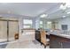 Large bathroom with a luxurious shower, soaking tub, and vanity at 19533 Whispering Brook Dr, Tampa, FL 33647