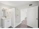 Modern bathroom featuring a glass shower with marble-style tile and new vanity at 2288 Cheryl Rd, Largo, FL 33771