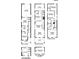 Detailed three-story floor plan showcasing the layout of the home, including bedrooms, living spaces, and a garage at 2311 W Spruce St, Tampa, FL 33607