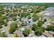 Lovely aerial view of a home nestled among mature trees in a quiet residential neighborhood at 2486 Hickman Cir, Clearwater, FL 33761