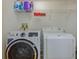 Well-equipped laundry room with modern washer and dryer, complemented by convenient overhead shelving at 2486 Hickman Cir, Clearwater, FL 33761