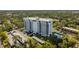 Captivating aerial view of the high-rise building and surrounding green landscape at 30 Turner St # 604, Clearwater, FL 33756