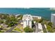 Exceptional aerial view showcasing the high-rise building and the bay view in the distance at 30 Turner St # 604, Clearwater, FL 33756