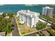 Stunning aerial view of the white high-rise building offering gorgeous bay views at 30 Turner St # 604, Clearwater, FL 33756