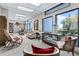 Well-lit library featuring comfortable seating, bookshelves, and outdoor views at 30 Turner St # 604, Clearwater, FL 33756