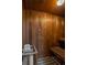 Relaxing sauna with wood paneling, built-in benches, and a rock heater at 30 Turner St # 604, Clearwater, FL 33756