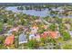 Aerial view of the property's location in a neighborhood with mature trees and a nearby waterway at 356 22Nd Ne Ave, St Petersburg, FL 33704