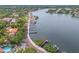 Aerial view of the property's location near the waterfront and surrounding neighborhood at 356 22Nd Ne Ave, St Petersburg, FL 33704