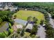 Aerial view of the playground, basketball court, and field at 4105 Waterville Ave, Wesley Chapel, FL 33543