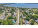 Wide aerial view of the neighborhood, highlighting the property's location and proximity to the water at 503 Chestnut St, Oldsmar, FL 34677