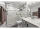 Bathroom with glass enclosed shower at 5537 Sea Forest Dr # 304, New Port Richey, FL 34652