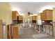 Renovated kitchen showcasing updated cabinets and tile flooring, awaiting finishing touches at 680 Capri Blvd, Treasure Island, FL 33706