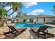 Inviting backyard oasis with a sparkling pool and comfortable lounge chairs at 680 Capri Blvd, Treasure Island, FL 33706