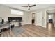 A spacious bedroom with modern ceiling fan and desk at 7021 White Treetop Pl, Riverview, FL 33578