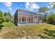 The backyard offers a pool, screened-in lanai, and plenty of green space at 731 Waterside Ct, Tarpon Springs, FL 34689